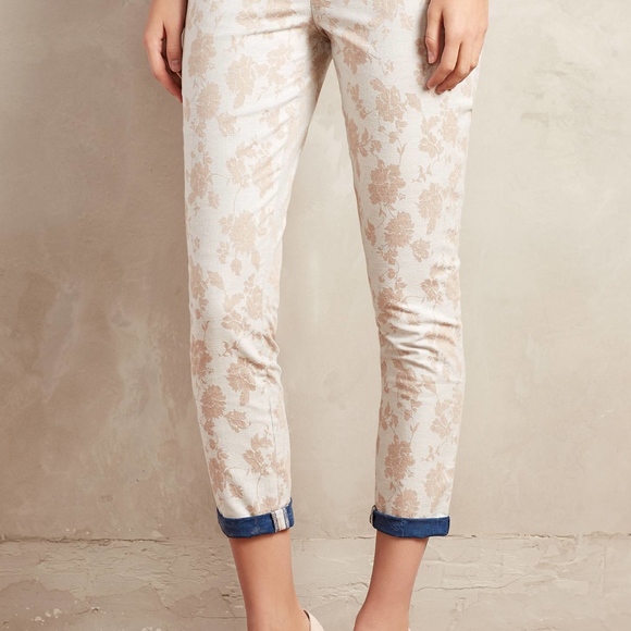 Anthropologie Pants - Anthropologie Jacquard Charlie Trousers, Size 4P